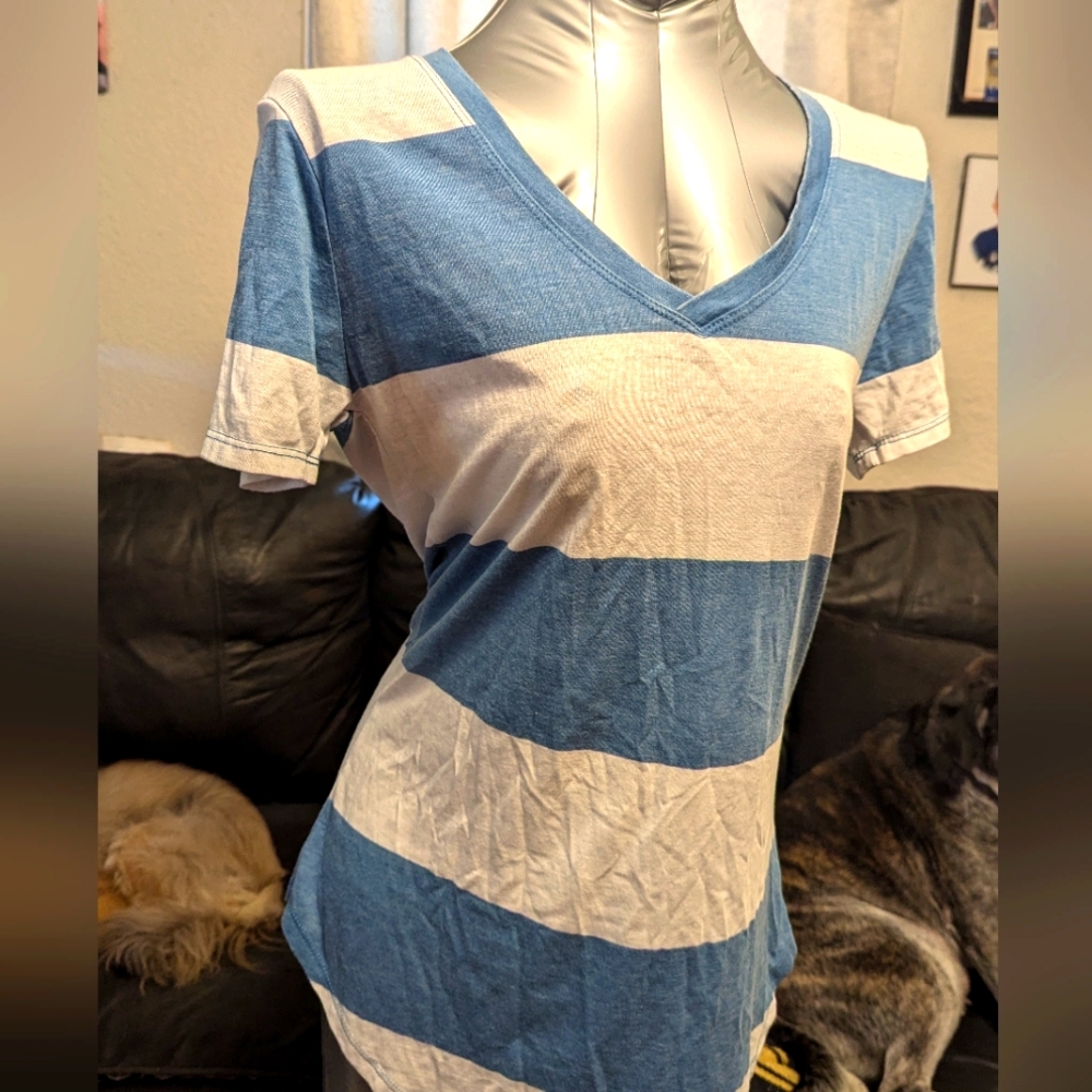 Z Supply striped V neck small